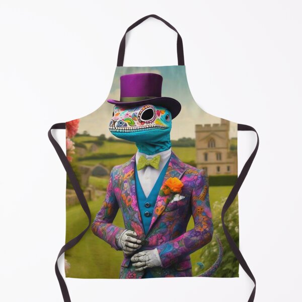 Item preview, Lizard Dandy with Purple Hat in the English Countryside designed and sold by Steph Anne Best.