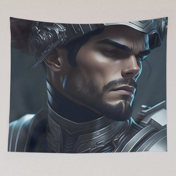 Item preview, Handsome man in battle suit designed and sold by Volcano17.