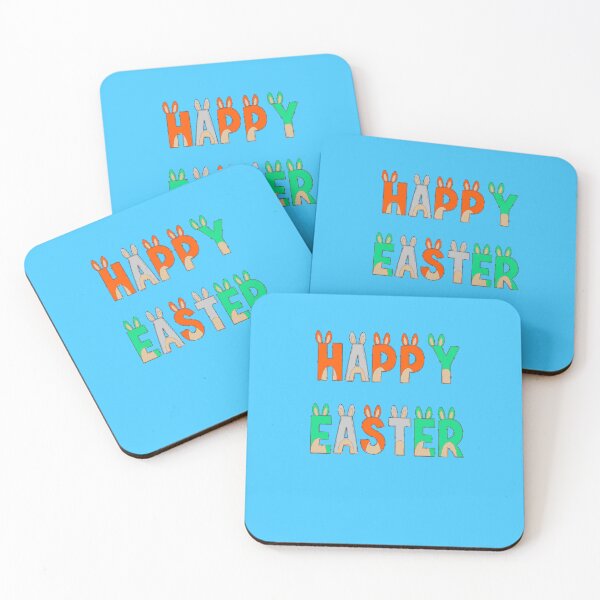 Item preview, Happy Easter on Blue Background designed and sold by Victoria Rose.