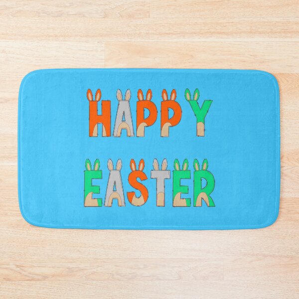 Item preview, Happy Easter on Blue Background designed and sold by Victoria Rose.