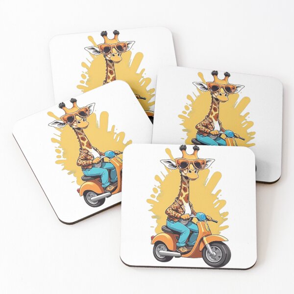 Item preview, Motorbike Riding Giraffe designed and sold by likbatonboot.