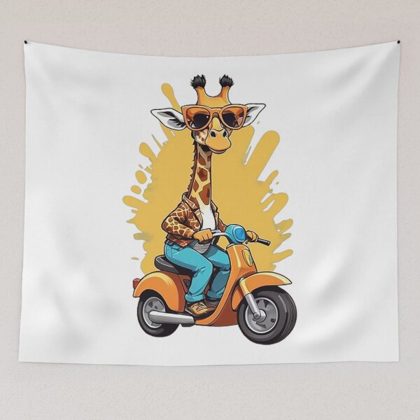 Item preview, Motorbike Riding Giraffe designed and sold by likbatonboot.