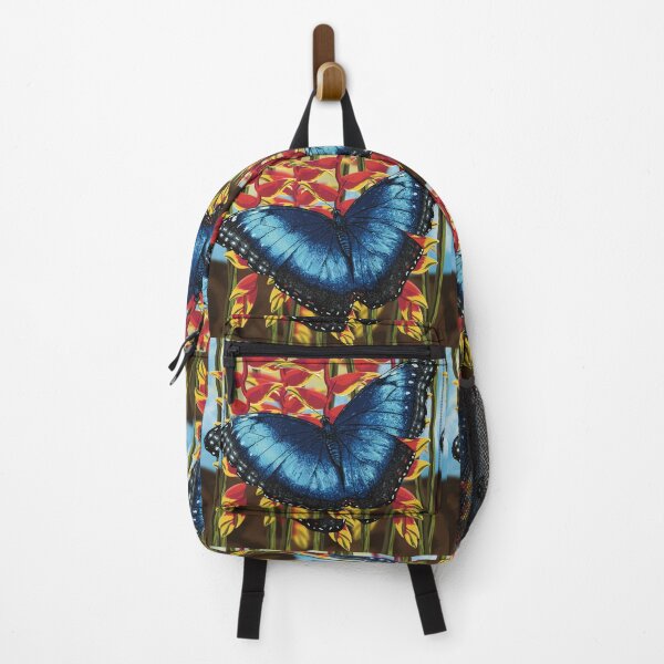 Item preview, Blue Morpho Butterfly on Heliconia designed and sold by Catherine Harrison.