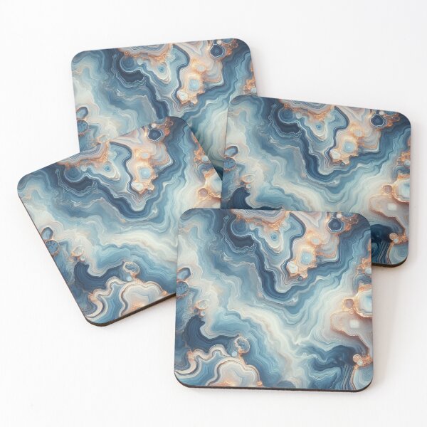 Item preview, Blue Teal Rock Agate Mineral Crystals Pattern designed and sold by MandyLS24.