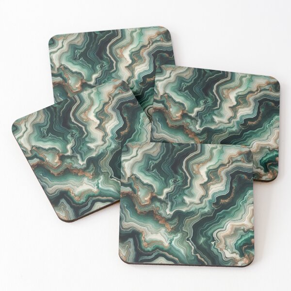 Item preview, Green Rock Agate Mineral Crystals Pattern designed and sold by MandyLS24.