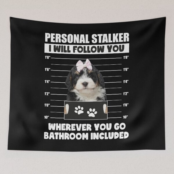 Item preview, Personal Stalker Dog Bernedoodle Puupy Owner Gift designed and sold by PRINTED ..