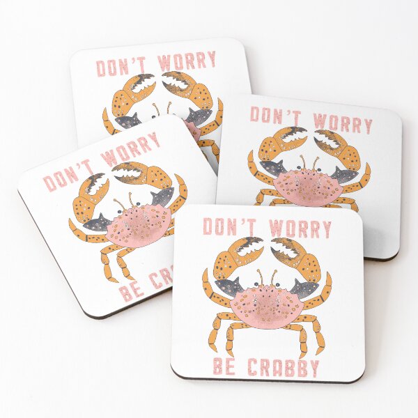 Item preview, Don’t Worry, Be Crabby - Seaside Charm designed and sold by MindFulStudios.