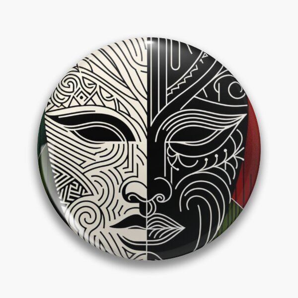 Item preview, Pattern Mask Half Black Half White designed and sold by Kiwiaroha.
