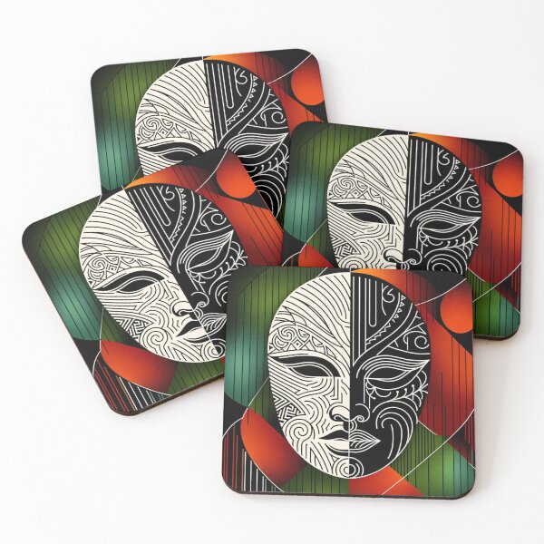 Item preview, Pattern Mask Half Black Half White designed and sold by Kiwiaroha.
