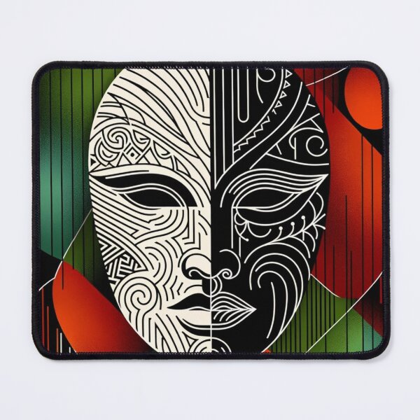 Item preview, Pattern Mask Half Black Half White designed and sold by Kiwiaroha.