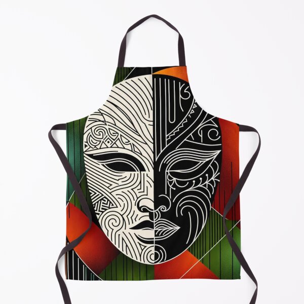 Item preview, Pattern Mask Half Black Half White designed and sold by Kiwiaroha.