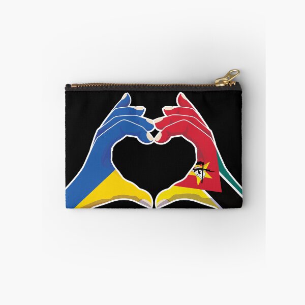Item preview, Mozambique Mozambican Ukraine Ukrainian Love Heart Peace designed and sold by FlagX.