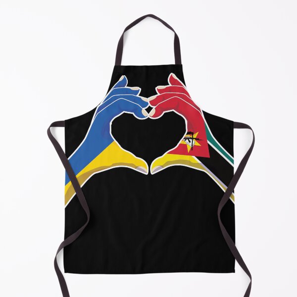 Item preview, Mozambique Mozambican Ukraine Ukrainian Love Heart Peace designed and sold by FlagX.