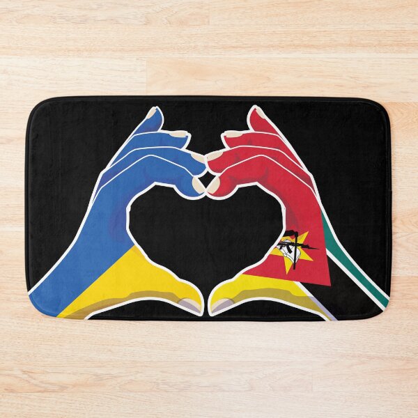 Item preview, Mozambique Mozambican Ukraine Ukrainian Love Heart Peace designed and sold by FlagX.