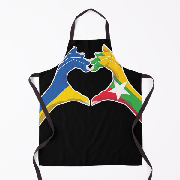 Item preview, Myanmar Burmese Burma Ukraine Ukrainian Love Heart Peace designed and sold by FlagX.