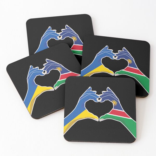 Item preview, Namibia Namibian Ukraine Ukrainian Love Heart Peace designed and sold by FlagX.