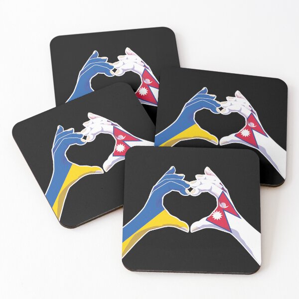 Item preview, Nepalese Nepal Ukraine Ukrainian Love Heart Peace designed and sold by FlagX.