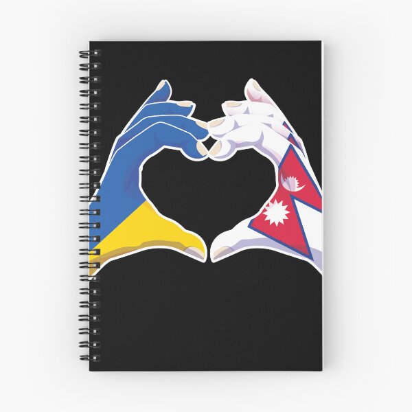 Item preview, Nepalese Nepal Ukraine Ukrainian Love Heart Peace designed and sold by FlagX.