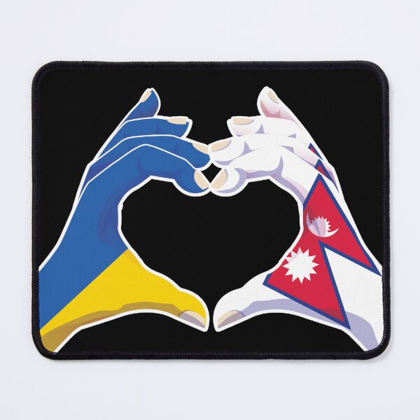 Item preview, Nepalese Nepal Ukraine Ukrainian Love Heart Peace designed and sold by FlagX.