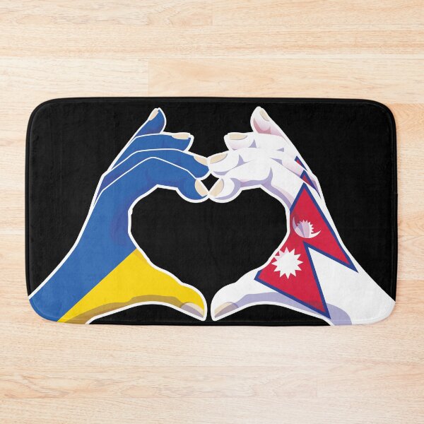 Item preview, Nepalese Nepal Ukraine Ukrainian Love Heart Peace designed and sold by FlagX.
