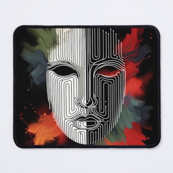 Item preview, Mask Half Black Half White Mask Paint Stroke designed and sold by Kiwiaroha.