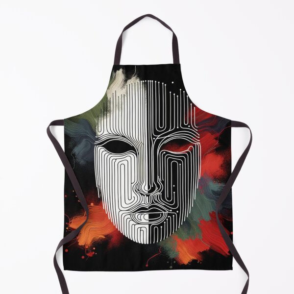 Item preview, Mask Half Black Half White Mask Paint Stroke designed and sold by Kiwiaroha.