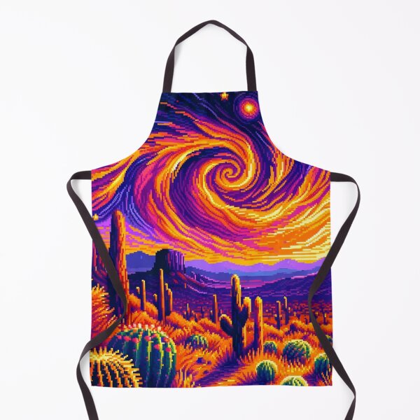 Item preview, Desert Starry Swirl: Van Gogh's Pixel Tribute designed and sold by fabinthelab.