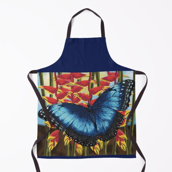 Item preview, Blue Morpho Butterfly on Heliconia designed and sold by Catherine Harrison.