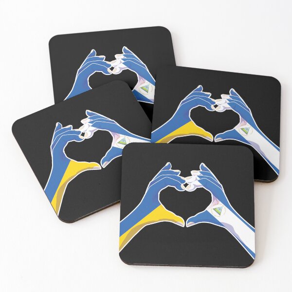 Item preview, Nicaraguan Nicaragua Ukraine Ukrainian Love Heart Peace designed and sold by FlagX.