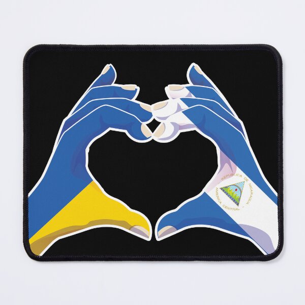 Item preview, Nicaraguan Nicaragua Ukraine Ukrainian Love Heart Peace designed and sold by FlagX.