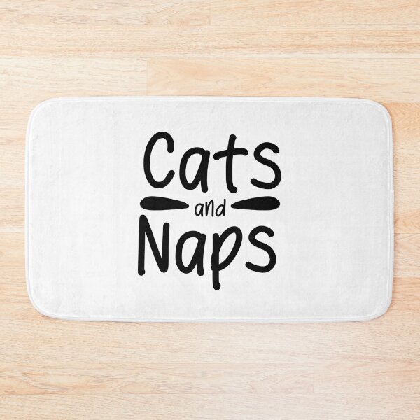 Item preview, “Cats and Naps” in Black designed and sold by TeaLimeTwo.