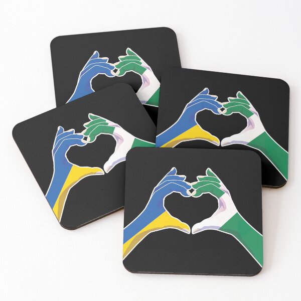 Item preview, Nigeria Nigerian Ukraine Ukrainian Love Heart Peace designed and sold by FlagX.