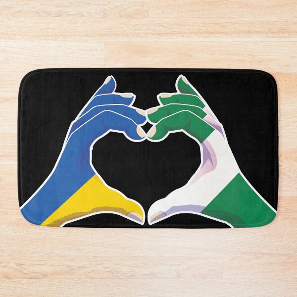 Item preview, Nigeria Nigerian Ukraine Ukrainian Love Heart Peace designed and sold by FlagX.