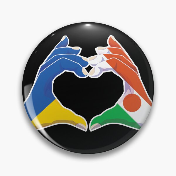 Item preview, Niger Nigerien Ukraine Ukrainian Love Heart Peace designed and sold by FlagX.