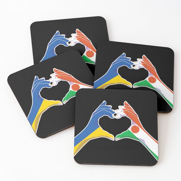 Item preview, Niger Nigerien Ukraine Ukrainian Love Heart Peace designed and sold by FlagX.