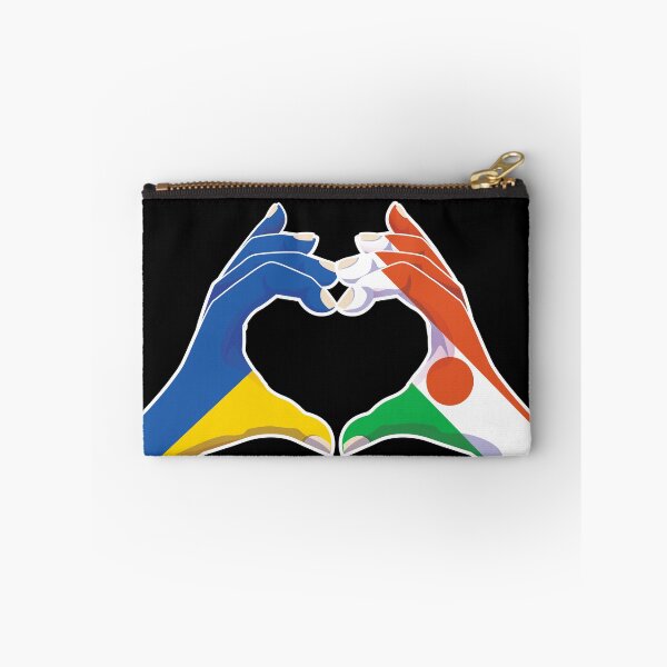 Item preview, Niger Nigerien Ukraine Ukrainian Love Heart Peace designed and sold by FlagX.