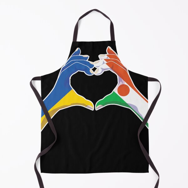 Item preview, Niger Nigerien Ukraine Ukrainian Love Heart Peace designed and sold by FlagX.