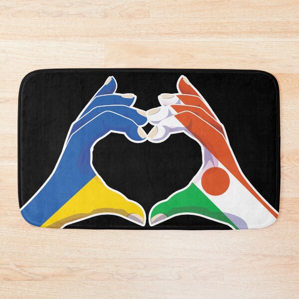 Item preview, Niger Nigerien Ukraine Ukrainian Love Heart Peace designed and sold by FlagX.