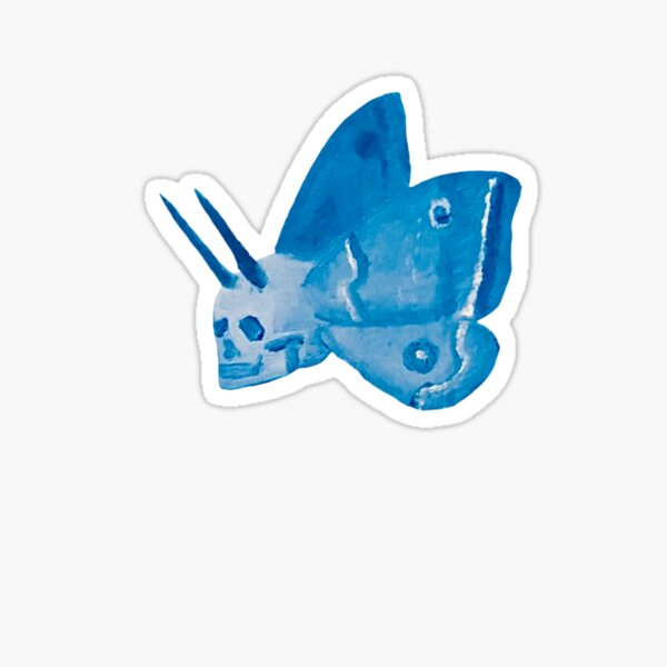 Moth Skull (Hand Painted Design) - Gracyn Blu Louis Music Cover Art Sticker