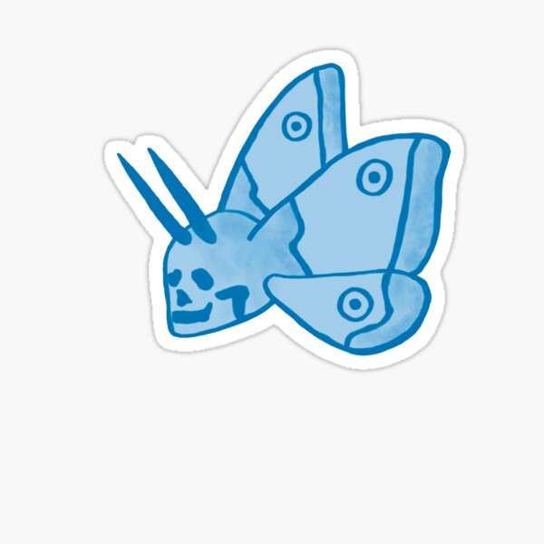 Moth Skull (Hand Drawn Design) - Gracyn Blu Louis Music Cover Art Sticker