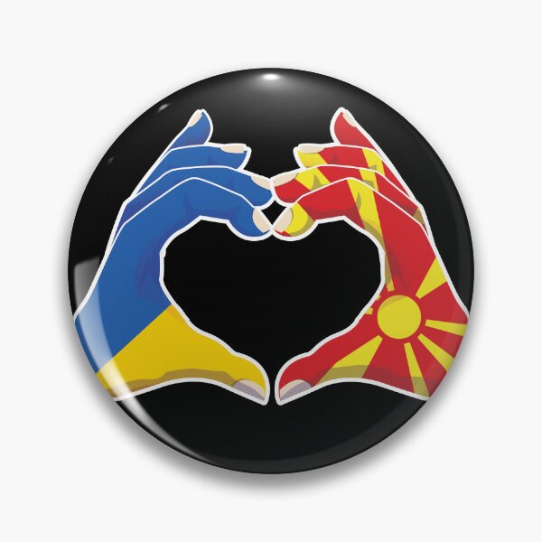 Item preview, North Macedonia Macedonian Ukraine Ukrainian Love Heart Peace designed and sold by FlagX.