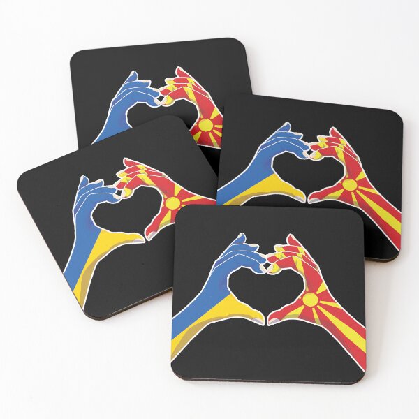Item preview, North Macedonia Macedonian Ukraine Ukrainian Love Heart Peace designed and sold by FlagX.