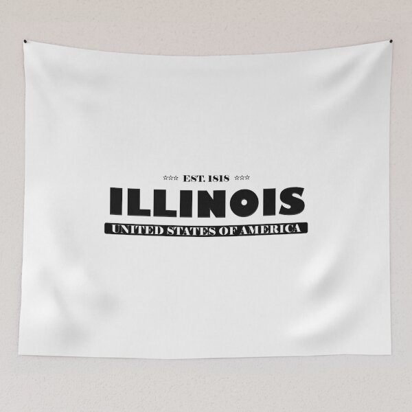 Item preview, Illinois Statehood Original SANS (Black on White) by Mistah Wilson designed and sold by The Street Sign Store.