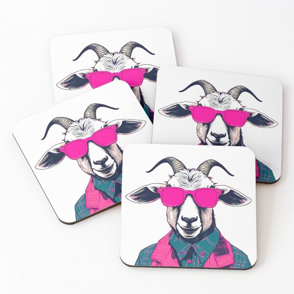 Item preview, Cool Goat with Pink Shades 2 designed and sold by Tom-Johnson.