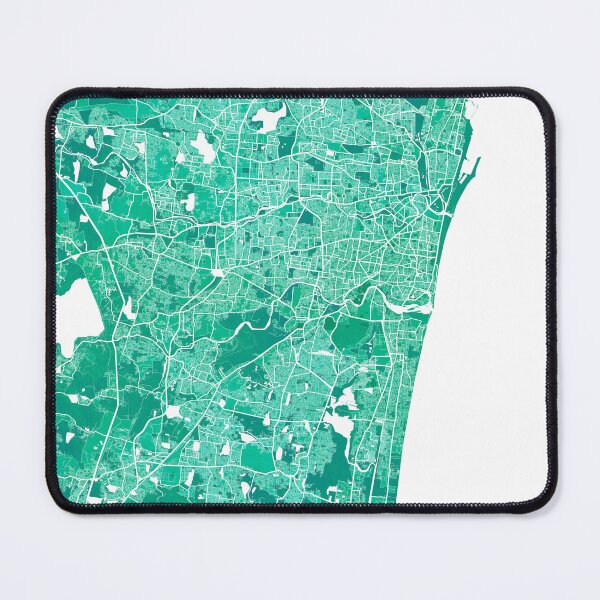 Item preview, Chennai City Map of Tamil Nadu, India - Watercolor designed and sold by deMAP.