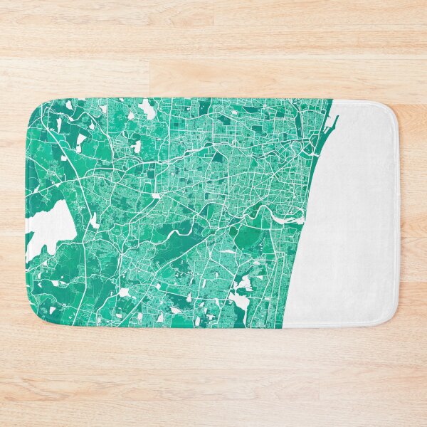 Item preview, Chennai City Map of Tamil Nadu, India - Watercolor designed and sold by deMAP.