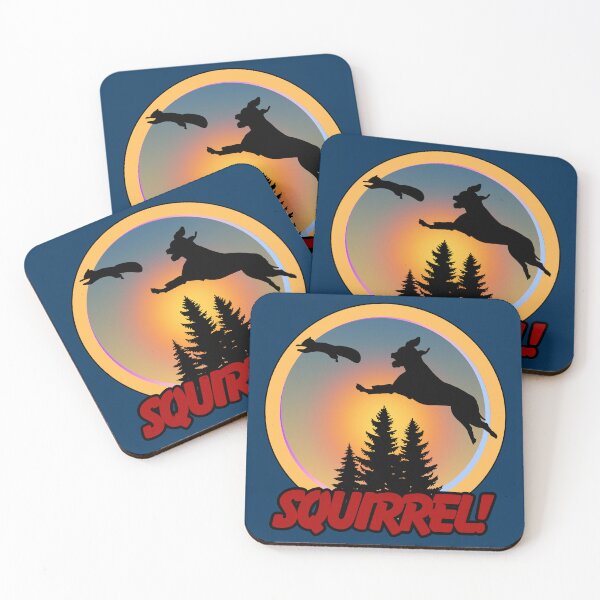Item preview, Funny Dog Lover gift dog chasing squirrel sunset designed and sold by Shean Fritts.
