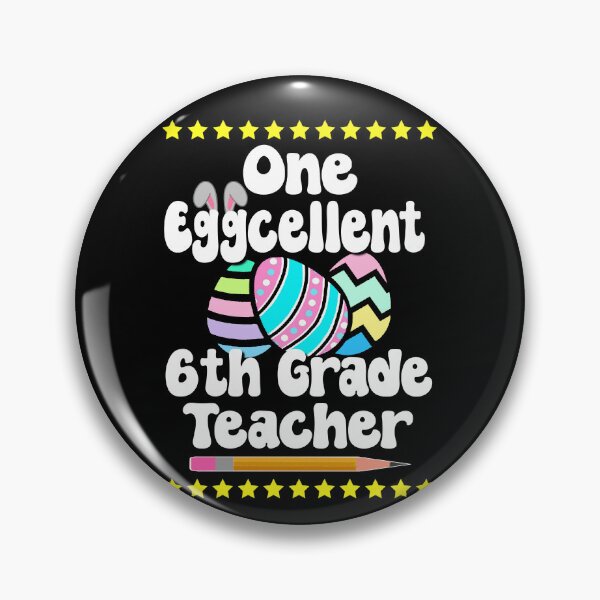 Item preview, One Eggcellent 6th Sixth Grade Teacher Happy Easter Hoppy Egg Bunny Tutor designed and sold by FlorenciaBliss.