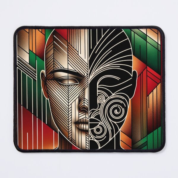 Item preview, Face Half straight lines on Bronze Half Maori designed and sold by Kiwiaroha.