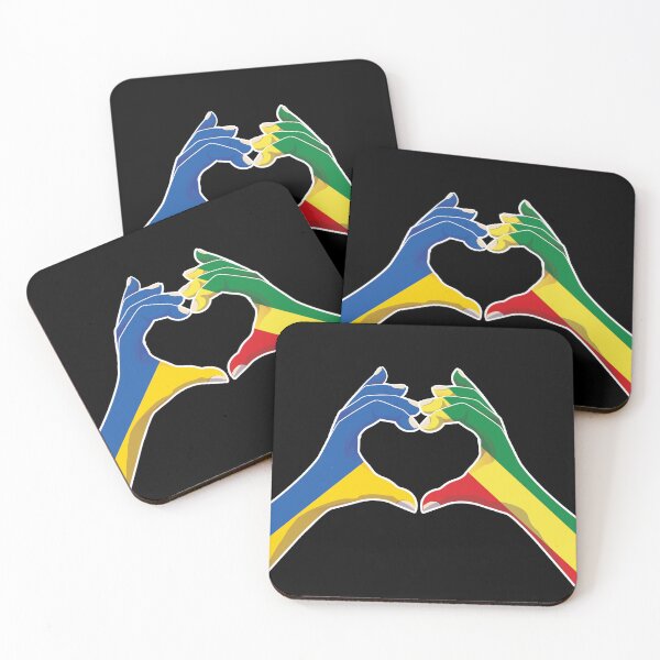 Item preview, Africa Pan-African Ukraine Ukrainian Love Heart Peace designed and sold by FlagX.